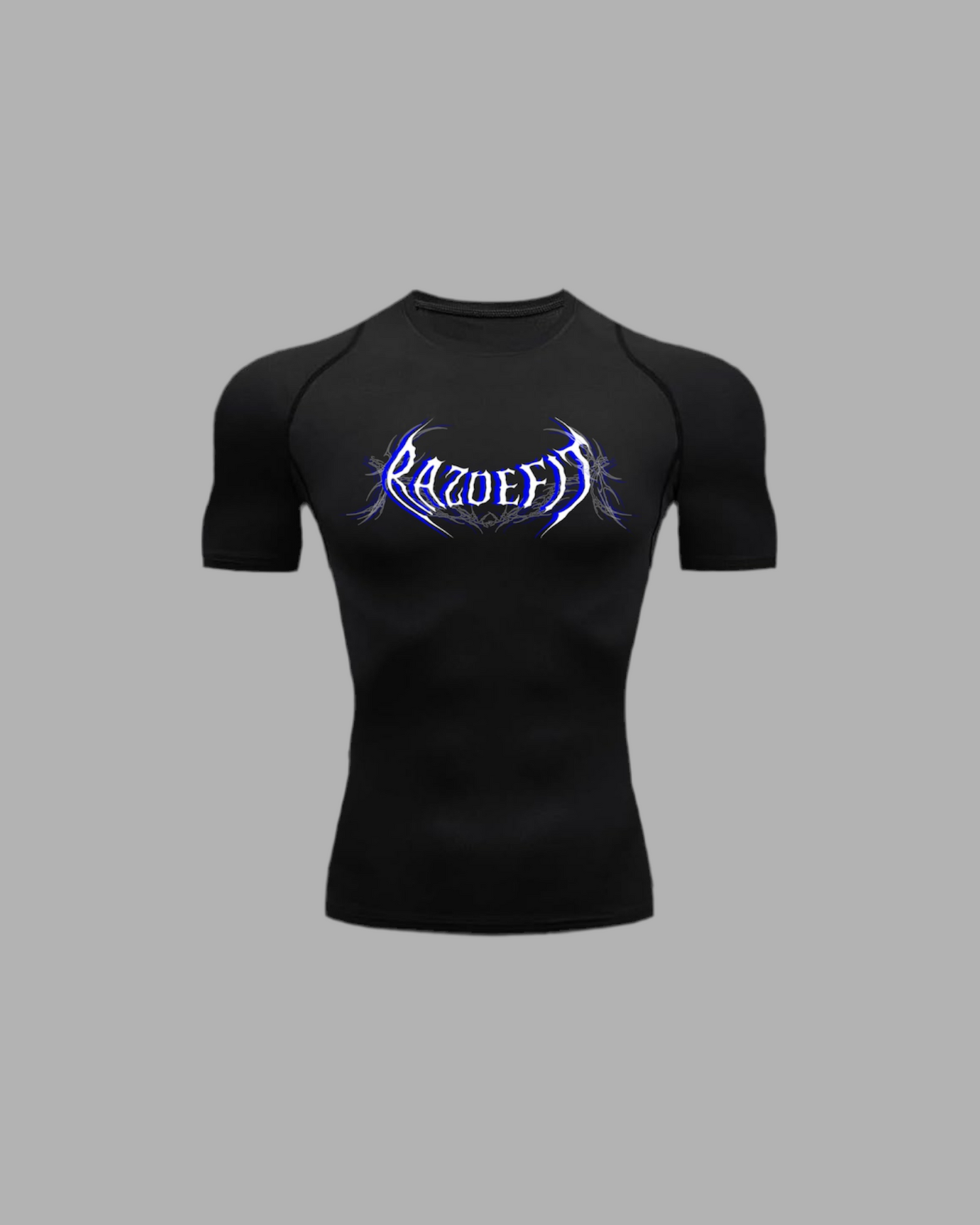 RazoeFit Xerces Compression Shirt White and Blue