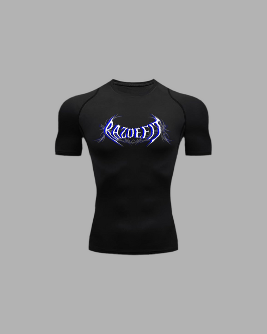 RazoeFit Xerces Compression Shirt White and Blue